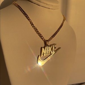 Waterproof Nike Necklace Gold Swoosh